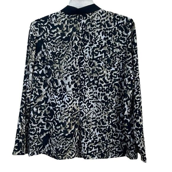 NWT Mossimo Tuxedo Evening Jacket Womens XXL Black Tan Animal Print Shawl Collar - Picture 11 of 14